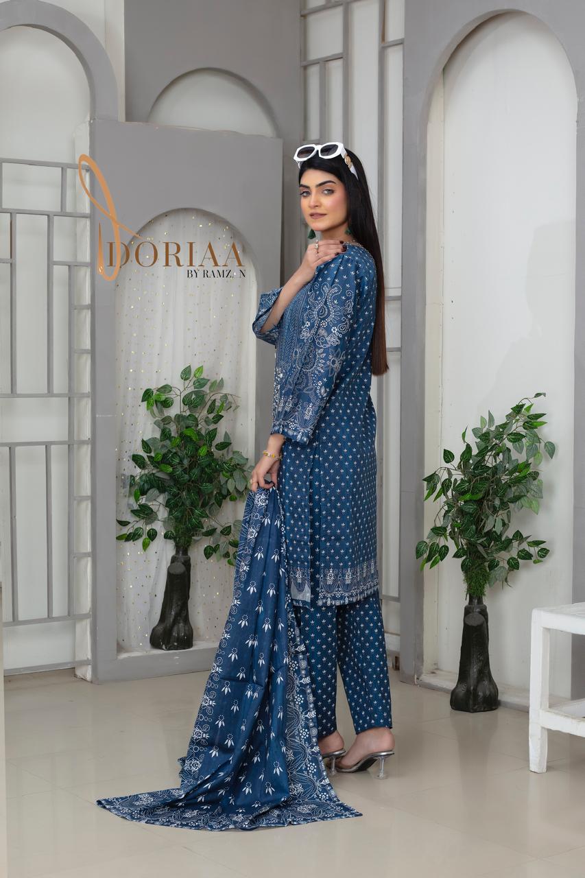 Embroidered 3pc Pret - DR 00506