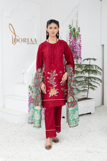 Embroidered 3pc Pret - DR 00512